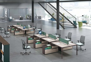 Design moderno melamina stile elegante commerciale in legno Business mobili da ufficio scrivania per il personale aziendale - Product Image 6