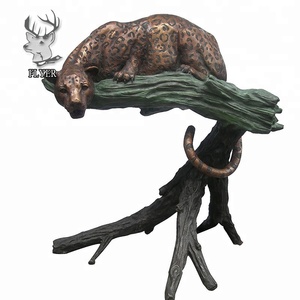 Sculpture animale extérieure en métal <span class=keywords><strong>statue</strong></span> de panthère grandeur nature en laiton bronze à vendre