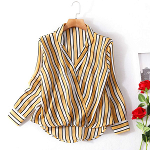 Großhandel Dame gestreifte Mode tragen koreanische Büro bluse - Product Image 4