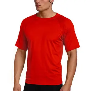 Wholesale unique design red color surf nylon shirt mens loose fit plain rash guard