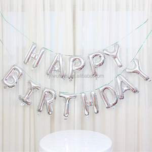 Vendita calda palloncino da 16 "oro argento buon compleanno lettera palloncino - Product Image 2