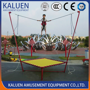 <span class=keywords><strong>Trampoline</strong></span> élastique d'extérieur à corde unique avec <span class=keywords><strong>filet</strong></span> de protection, adapté aux exercices de fitness en toute sécurité - Product Image 4