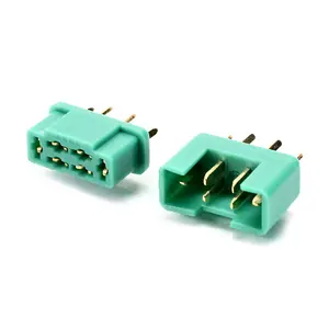 镀金6Pin 40A MPX公母连接器插头，用于RC Lipo电池配件零件