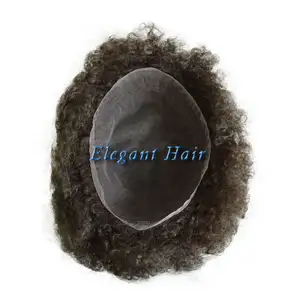 Elegant Hair Full Swiss Lace 4 Color 10mm Man Weave Hair Unit