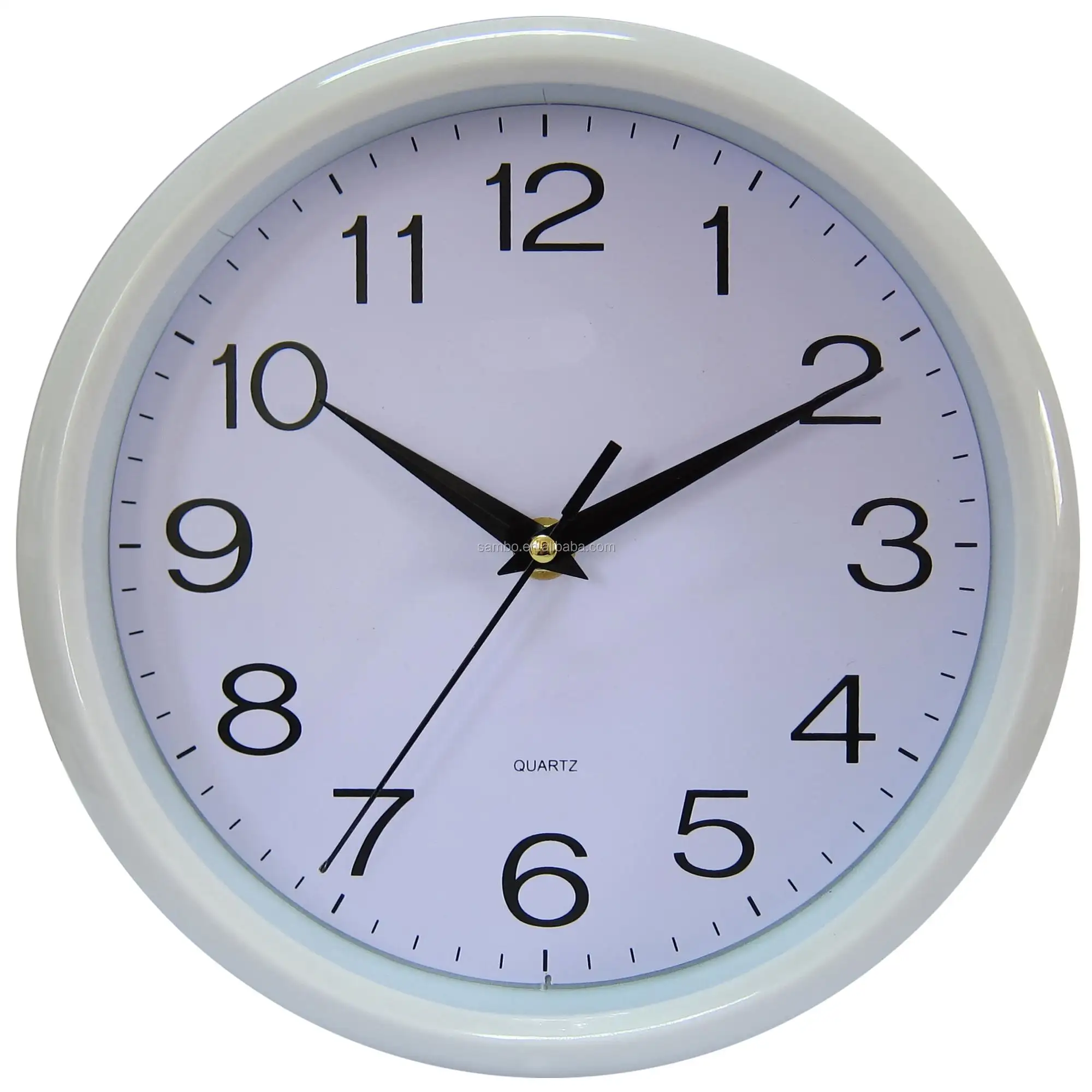 White Plastic Clock For Australia Market 9inch