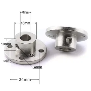 8mm Fine plating metal Flange Shaft Coupling High Hardness Metal Axis Bearing Fitting