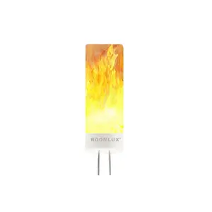 Ampoule LED à effet de feu G4 0.5W, lumière en forme de flamme vacillante, feu naturel, pour noël, 12V, 1700K