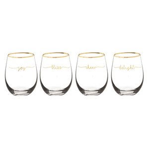 <span class=keywords><strong>Verre</strong></span> <span class=keywords><strong>à</strong></span> <span class=keywords><strong>vin</strong></span> sans pied au design minimaliste et forme incurvée, bord doré, logo personnalisé, capacité 600 ml, écologique, compatible lave-vaisselle - Product Image 2