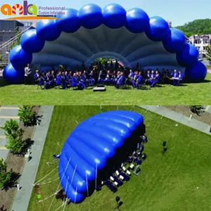 चीन आपूर्तिकर्ता व्यापार दिखाएँ तम्बू प्रकार पीवीसी तिरपाल नीले inflatable कॉन्सर्ट खोल बिक्री के लिए तम्बू