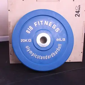 Großhandel Fitness geräte benutzer definierte Farbe Gummi Stoßstangen platten Fitness und Bodybuilding Hantel scheiben