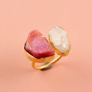 Bague en argent sterling 925 avec pierres précieuses, aigue-marine brute, fournisseur de bijoux en pierres précieuses rubis, exportateur de bijoux fins, bijoux anciens - Product Image 1
