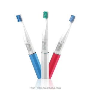 T2101 oral health mini battery powered electric toothbrush 2 brush modes sonic automatic toothbrush rechargeable