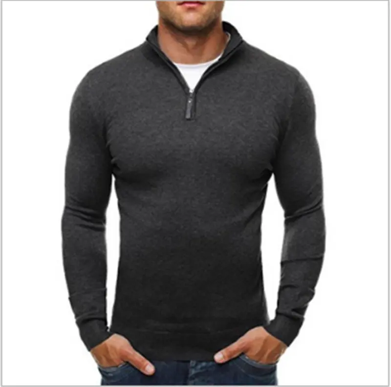 टक सिलाई कश्मीरी 1/4-ज़िप पुरुषों ऊनी स्वेटर डिजाइन