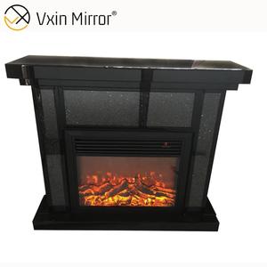 Inicio decoración interior <span class=keywords><strong>de</strong></span> cristal <span class=keywords><strong>de</strong></span> lujo aplastado diamante <span class=keywords><strong>espejo</strong></span> chimenea con viento caliente insertar en muebles <span class=keywords><strong>de</strong></span> sala <span class=keywords><strong>de</strong></span> WXWF-042 - Product Image 3