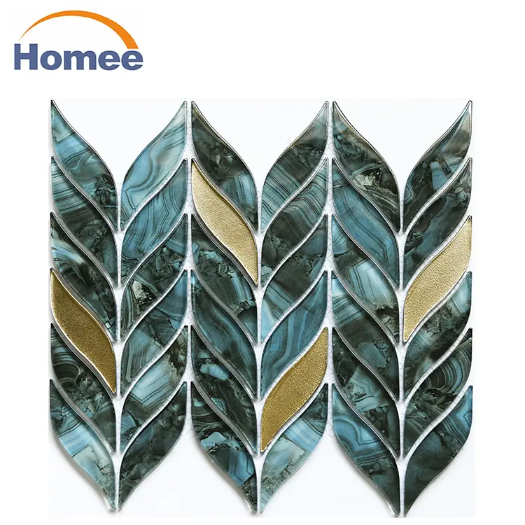 waterjet cut bathroom wall tile glass mosaic tile