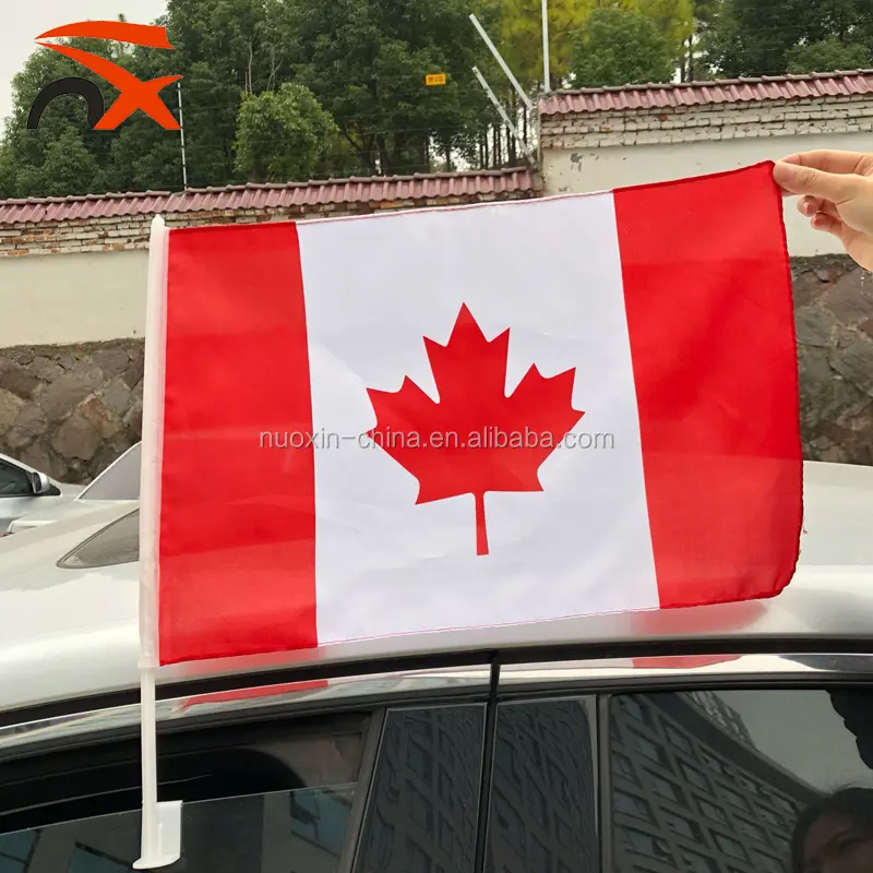 Canadese Auto Vlag Autoruit Vlag Hot Selling Canada 2018 Zeefdruk, Digitale Afdrukken Nationale Vlag, promotie 12x18in