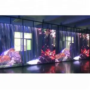 Outdoor/Indoor Full Color vorhang p 3.91 7.81 P 10.416 transparente glasig led video display bildschirm