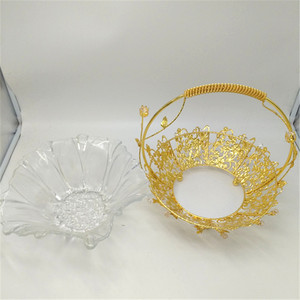 Haute qualité Fête Décoratif <span class=keywords><strong>Panier</strong></span> <span class=keywords><strong>Suspendu</strong></span> Verre Dessert Fruits <span class=keywords><strong>Panier</strong></span> De <span class=keywords><strong>Rangement</strong></span> - Product Image 6