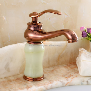Oro acabado contemporáneo sola manija un agujero baño <span class=keywords><strong>grifo</strong></span> Jade Bowlder piedra vanidad del fregadero del recipiente del <span class=keywords><strong>grifo</strong></span> - Product Image 3