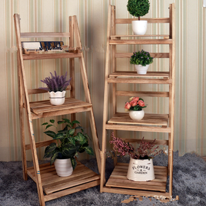 Étagère à fleurs en <span class=keywords><strong>bois</strong></span> de couleur naturelle, étagère en <span class=keywords><strong>bois</strong></span> - Product Image 4