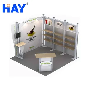 Two Sides Open 3x3 Modular Booth For Free Design