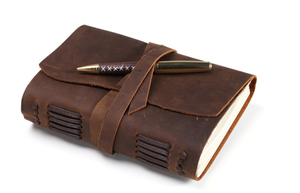 แฮนด์เมดวินเทจหนังแท้ A5ไดอารี่นักเดินทางไดอารี่บันทึกการเขียนโน๊ตบุ๊ค - Product Image 6