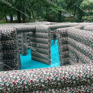 Ngụy trang Inflatable <span class=keywords><strong>Laser</strong></span> <span class=keywords><strong>Tag</strong></span> Đấu Trường, inflatable paintball trò chơi bắn súng tường, paintball bunker cho Cuộc Sống Thực CS Trò Chơi - Product Image 4