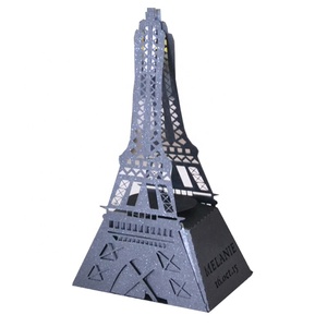 50 Cái Tháp <span class=keywords><strong>Eiffel</strong></span> Phong Cách Thiết Kế Thời Trang Laser Cut Phong Cách Cổ Điển Hộp Quà Tặng Đám Cưới - Product Image 2