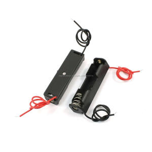 Solo Tamaño AAA (UM-4 * 1) Caja Del Sostenedor Negro Plástico Batería de 1.5 V Caja Con Hilo Conductor - Product Image 1