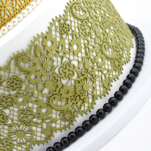 Tapis en dentelle Silicone Fondant rose, 1 pièce, décoration de gâteau, moule de fleurs, lacets en relief, outils d'artisanat du sucre - Product Image 5