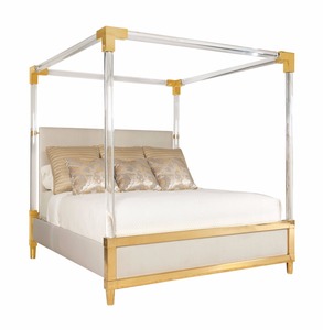 Kinderbedframe Hotel Kingsize <span class=keywords><strong>Bed</strong></span> Te Koop Transparant Modern Helder Acryl <span class=keywords><strong>Chinese</strong></span> Roestvrijstalen Hemelbed Massief Hout 10 Stuks Jfm - Product Image 2