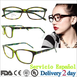 Monturas ópticas de <span class=keywords><strong>gafas</strong></span> de lectura de acetate de moda más popular en 2015 para chicas venta al por mayor de China - Product Image 1