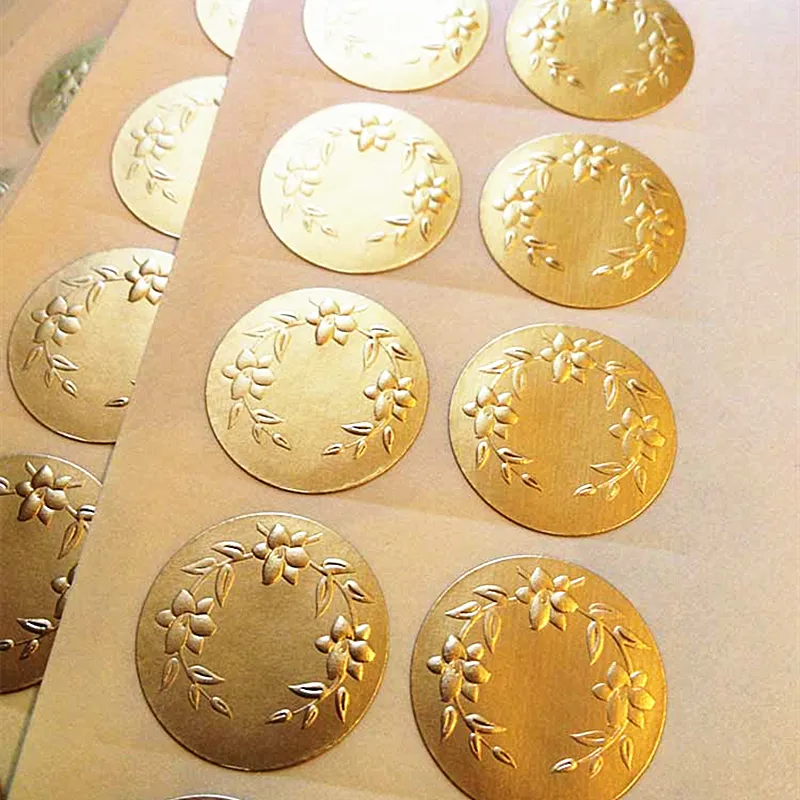 Metal Gold Embossing Sticker、Gold Foil Embossed Label Sticker