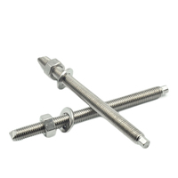 Ancre en acier au carbone galvanisé M8-M30, boulon d'ancrage chimique pour murs-rideaux en verre