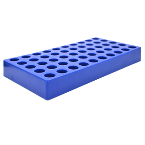 Prix d'usine 100% - Flacon en verre de 4 ml - Support en plastique Aijiren - <span class=keywords><strong>Couleur</strong></span> bleue - 50 positions - Support de flacons de laboratoire - Product Image 2