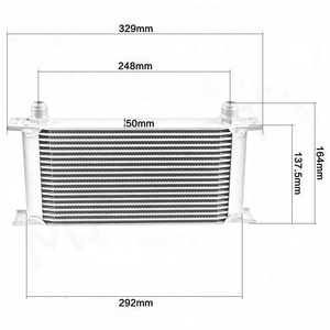 19 Row Oil Cooler w/Staffa Kit Tubo Flessibile Per Mini Cooper S R56 Adattatore Filtro - Product Image 5