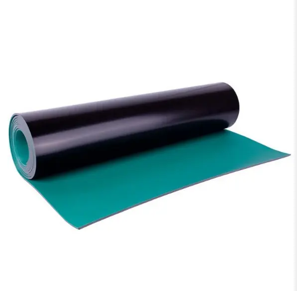 Green Gray Blue ESD Rubber Mat For Workbench With RoHS Certificates