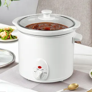 Olla eléctrica de cocina lenta, olla de arcilla de 3.0QT, olla lenta automática con tapa de vidrio, gran oferta