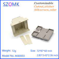 Boîtier de jonction en plastique ABS pour rail DIN, design moderne, IP54, boîte électronique, personnalisable, provenant de Chine