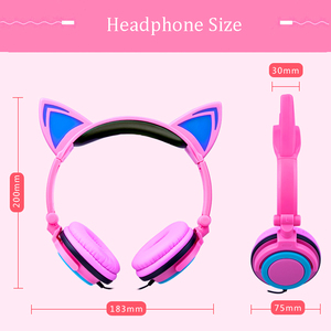 Venta caliente Lindo Glowing Cat Ear Fábrica OEM 85dB Niños Auriculares para Regalo - Product Image 2