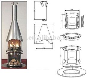 Esterno barbecue grill con cappa stufa camino fp-001 - Product Image 3