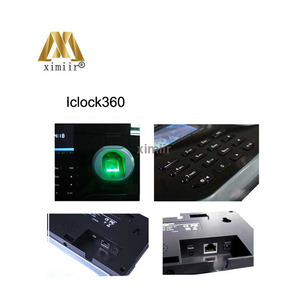 Venta caliente 8000 usuarios de huellas dactilares Iclock360 biométrico TCP/IP reloj de tiempo lector huella digital atención - Product Image 4