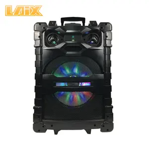 Laix SP-W10便携式扬声器促销卡拉ok Echo EQ DJ led灯塑料面板15英寸，具有大功率强低音和清晰的声音