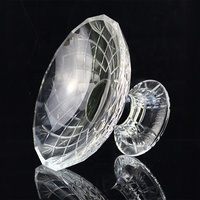 Fengmingliuli Art Crystal Glass Plate met bloemmotief, letterpressdruk, gegraveerd, dienblad voor gedroogd fruit - rond, transparant design
