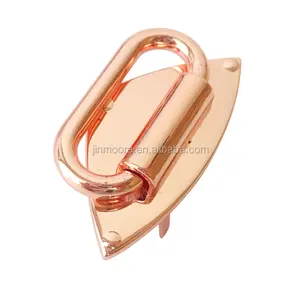 Connecteur d'ancrage pour sangle de sac en alliage de zinc plaqué or rose avec diamants SAC02 - Product Image 1