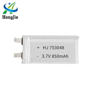 HJ Haute Capacité Taux 753048 3.7 V 850 mAh Lithium-ion Rechargeable Au Lithium Polymère Cellule <span class=keywords><strong>De</strong></span> Batterie Lipo - Product Image 5