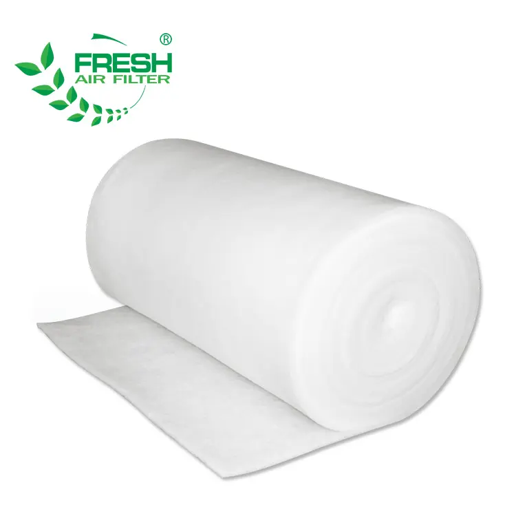 Foshan China supplier industrial subway train air filter cotton roll for spray booth synthetic fiber for N95
