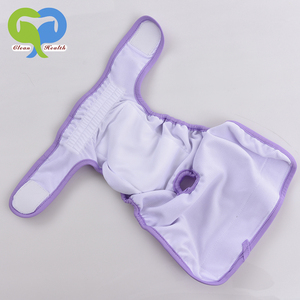 Pañales para perros femeninos lavables reutilizables de calidad superior sólida con cierre de gancho y lazo - Product Image 3
