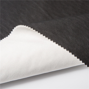 Negro sensación suave pu cuero tela para hacer chaqueta de cuero - Product Image 4