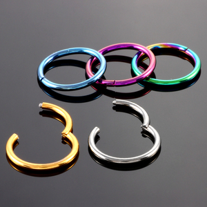 Anneau de nez articulé 20g & 18g, clicker pour téton, piercing pour cartilage d'oreille, tragus, hélix, lèvre - Product Image 6